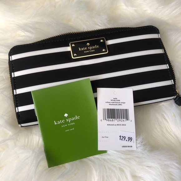 Kate Spade stripe wallet - Picture 3 of 3